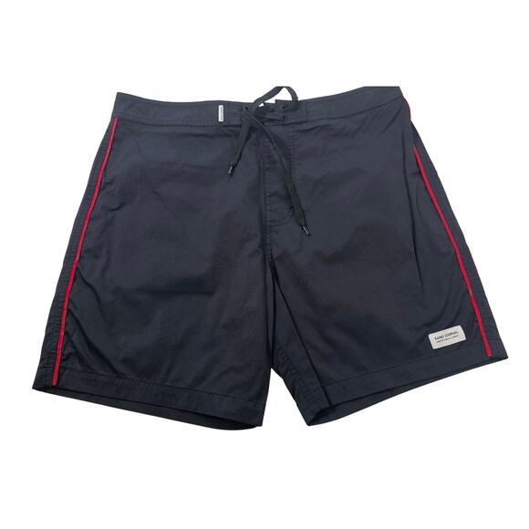 Banks journal 5" basic board shorts EUC cinch fly black white surf essential 33 - Picture 1 of 8
